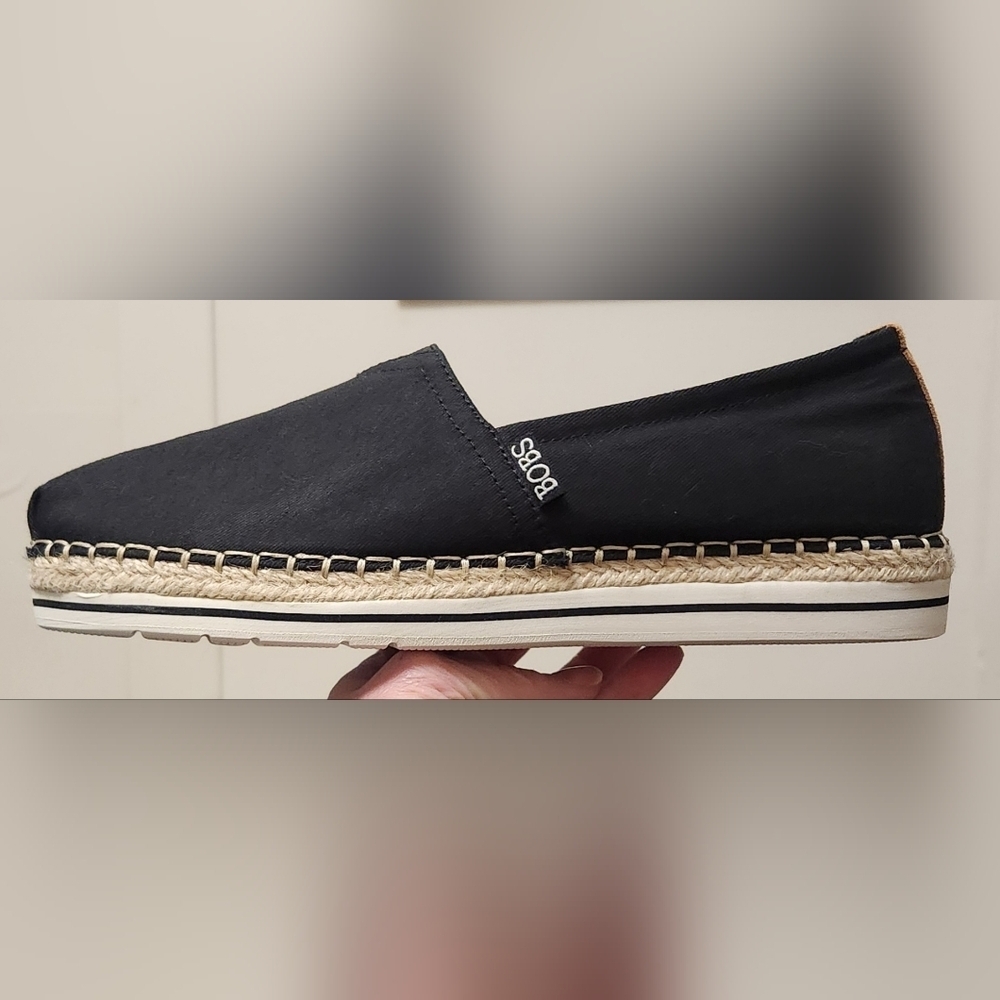 BOBS Skechers Black Espadrilles Size US 9.5 EUR 39.5 NWOB